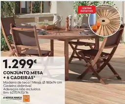Bricomarché CONJUNTO MESA +6 CADEIRAS promoção