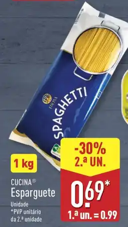ALDI CUCINA Esparguete promoção