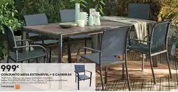 Bricomarché Conjunto mesa extensível + 8 cadeiras promoção