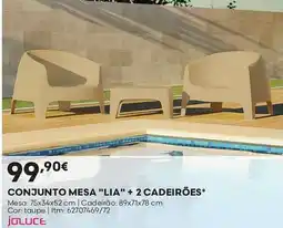 Bricomarché Conjunto mesa "lia" + 2 cadeirões* promoção