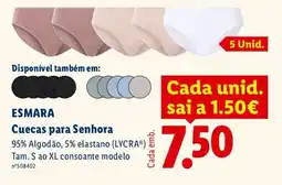 Lidl ESMARA Cuecas para Senhora promoção