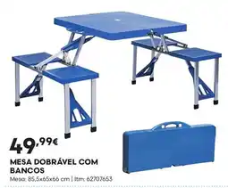 Bricomarché Mesa dobrável com bancos promoção