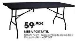Bricomarché Mesa portátil promoção