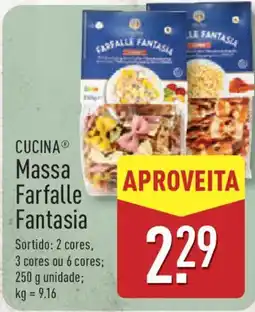 ALDI CUCINA Massa Farfalle Fantasia promoção