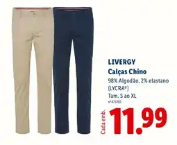 Lidl LIVERGY Calças Chino promoção