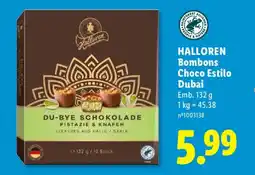 Lidl HALLOREN Bombons Choco Estilo Dubai promoção