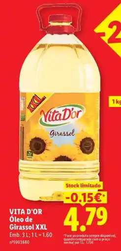 Lidl VITA D'OR Óleo de Girassol XXL promoção