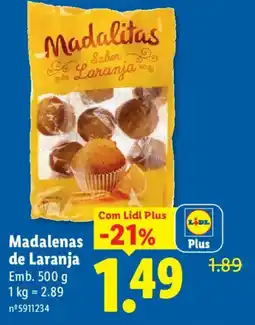 Lidl Madalenas de Laranja promoção