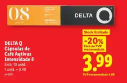 Lidl DELTA Q Cápsulas de Café Aqtivus Intensidade 8 promoção