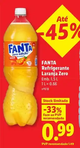 Lidl FANTA Refrigerante Laranja Zero promoção