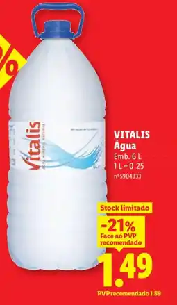 Lidl VITALIS Água promoção