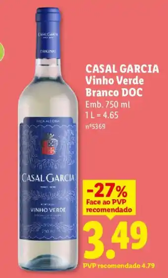 Lidl CASAL GARCIA Vinho Verde Branco DOC promoção