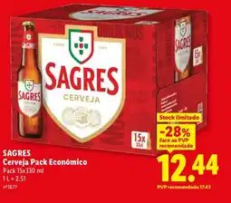 Lidl SAGRES Cerveja Pack Económico promoção