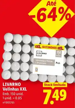 Lidl LIVARNO Velinhas XXL promoção