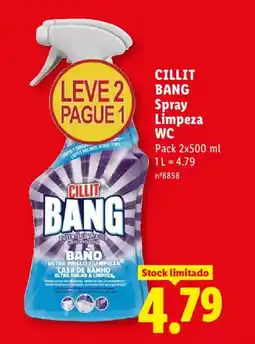 Lidl CILLIT BANG Spray Limpeza WC promoção