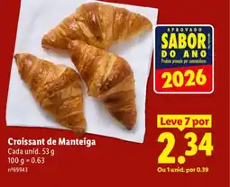 Lidl Croissant de Manteiga Cada promoção