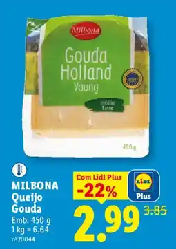Lidl MILBONA Queijo Gouda promoção