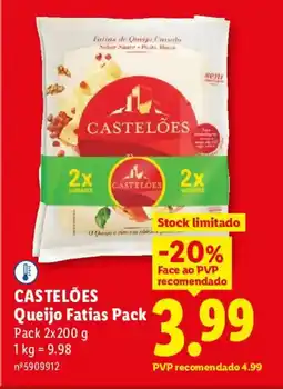 Lidl CASTELÕES Queijo Fatias Pack promoção