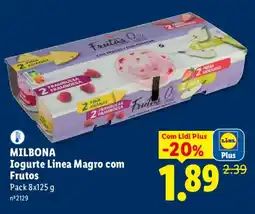 Lidl MILBONA Iogurte Linea Magro com Frutos promoção