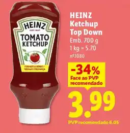 Lidl HEINZ Ketchup Top Down promoção