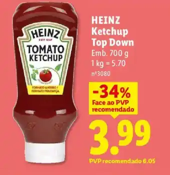Lidl HEINZ Ketchup Top Down promoção