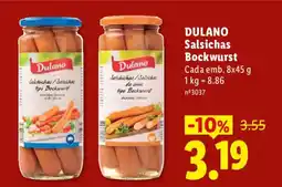 Lidl DULANO Salsichas Bockwurst promoção