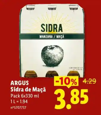 Lidl ARGUS Sidra de Maçã promoção