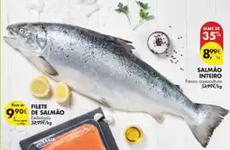 Pingo Doce Salmão inteiro fresco aquacultura promoção