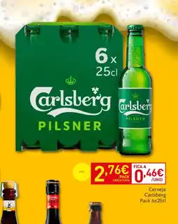 Recheio Carlsberg Carlsber Pack 6x25cl promoção