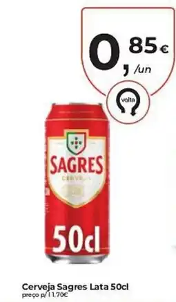 Aqui é fresco Cerveja Sagres Lata promoção