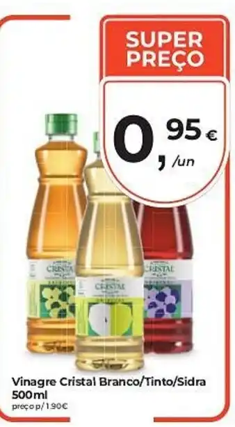 Aqui é fresco Vinagre Cristal Branco/Tinto/Sidra promoção