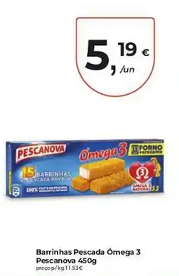 Aqui é fresco Barrinhas Pescada Omega 3 Pescanova promoção