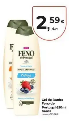 Aqui é fresco Gel de Banho Feno de Portugal Gama promoção