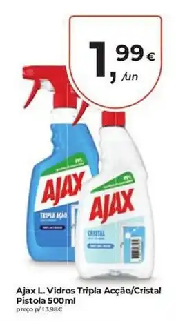 Aqui é fresco Ajax L. Vidros Tripla Acção/Cristal Pistola promoção