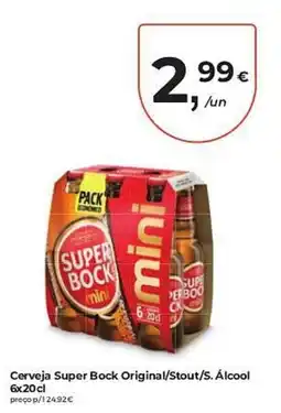 Aqui é fresco Cerveja Super Bock Original/Stout/S. Álcool promoção