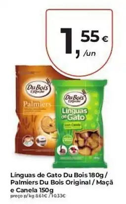 Aqui é fresco Línguas de Gato Du Bois / Palmiers Du Bois Original/Maçã e Canela promoção