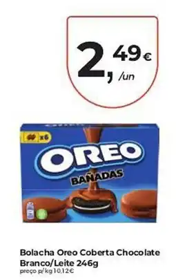 Aqui é fresco Bolacha Oreo Coberta Chocolate Branco/Leite promoção
