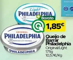 Supermercados Preços Baixos Queijo de Barrar Philadelphia Original/Light promoção