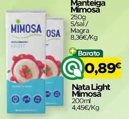 Supermercados Preços Baixos Nata Light Mimosa promoção