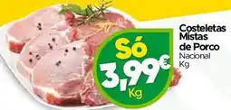 Supermercados Preços Baixos Costeletas Mistas de Porco Nacional promoção