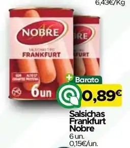 Supermercados Preços Baixos Salsichas Frankfurt Nobre promoção