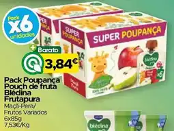 Supermercados Preços Baixos Pack Poupança Pouch de fruta Blédina Frutapura promoção
