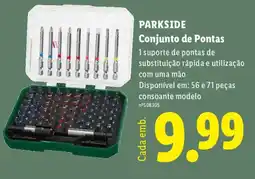 Lidl PARKSIDE Conjunto de Pontas promoção