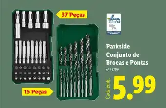 Lidl Parkside Conjunto de Brocas e Pontas promoção