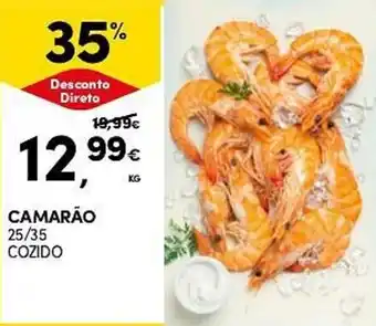Continente Camarão 25/35 cozido promoção