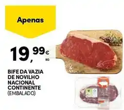 Continente Bife da vazia de novilho nacional continente (embalado) promoção