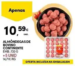 Continente Almôndegas de bovino continente promoção