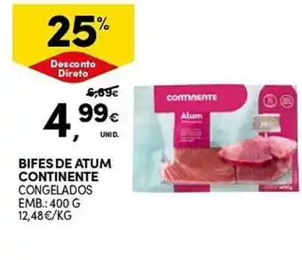Continente Bifes de atum continente promoção