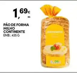 Continente Pão de forma milho continente promoção