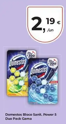 Aqui é fresco Domestos Bloco Sanit. Power 5 Duo Pack Gama promoção